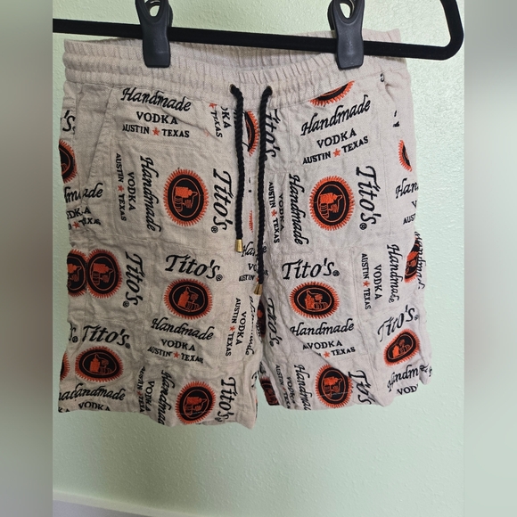 Other - Handmade Vodka Cream and Black Men's Athletic Shorts